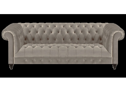 Sofa Dreisitze Couch Wohnzimmer Polstermöbel Couch Grau Chesterfield