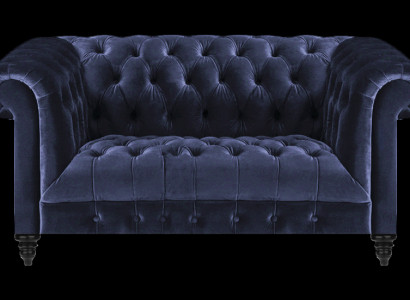 Wohnzimmer Möbel Chesterfield Blau Sofa Zweisitzer Einrichtung Polstermöbel