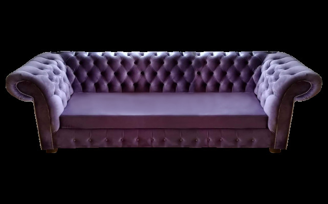 Sofa Dreisitze Couch Chesterfield Lila Polstermöbel Wohnzimmer Einrichtung