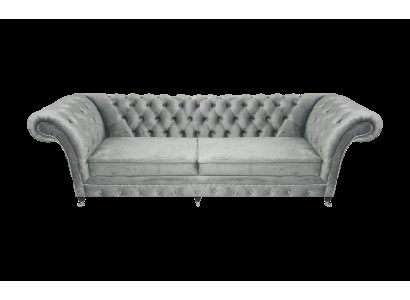 Polstermöbel Grau Sofa Zweisitzer Couch Designer Wohnzimmer Möbel Chesterfield