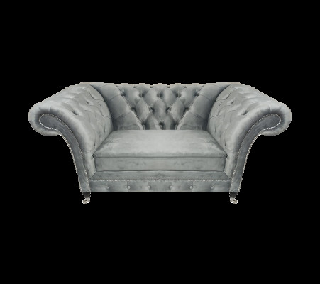 Wohnzimmer Designer Sessel Grau Chestefield Polstersessel Luxus Polstermöbel