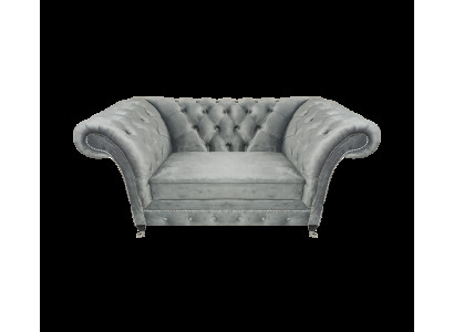 Wohnzimmer Designer Sessel Grau Chestefield Polstersessel Luxus Polstermöbel