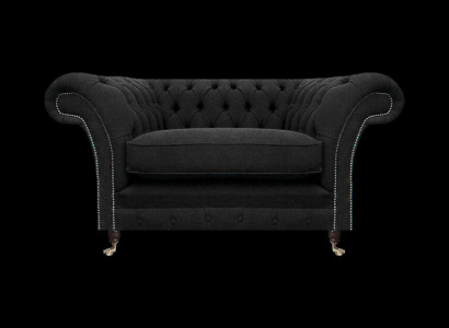 Sessel Neu Schwarz Chesterfield Designer Wohnzimmer Polstersessel Einrichtung