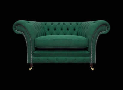 Sessel Chesterfield Couch Wohnzimmer Möbel Textil Stoff Einrichtung Polstermöbel