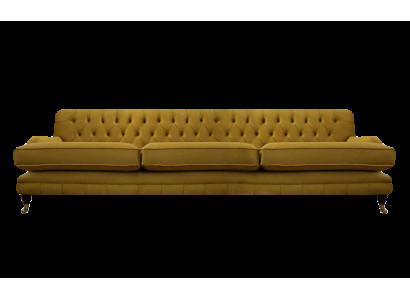 Sofa Dreisitze Couch Polstermöbel Wohnzimmer Stoff Einrichtung Chesterfield