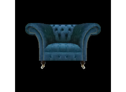 Sitzmöbel Neu Sessel Blau Textil Chesterfield Polster Möbel Chesterfield