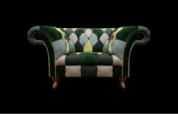 Textil Stoff Sessel Modern Einrichtung Sitzmöbel Polstersessel Chesterfield
