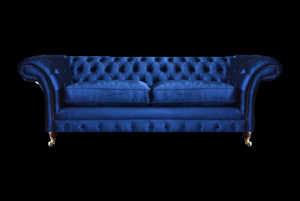 Sofa Zweisitzer Blau Couch Möbel Luxus Einrichtung Sitzmöbel Chesterfield