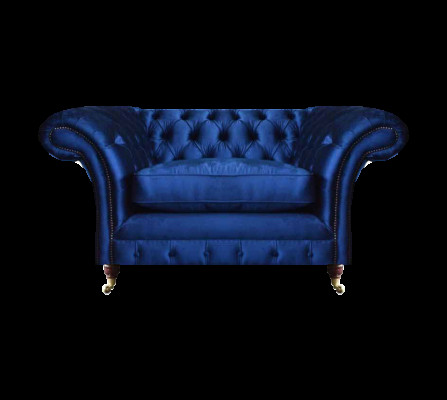 Blau Sessel Modern Chesterfield Sitzmöbel Luxus Wohnzimmer Einrichtung