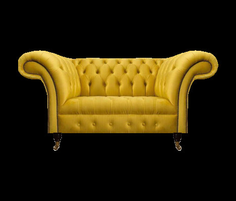 Chesterfield Gelbe Couch Wohnzimmer Polstersofas Designer Zweisitzer