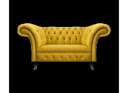 Chesterfield Gelbe Couch Wohnzimmer Polstersofas Designer Zweisitzer