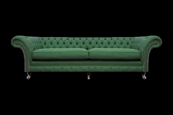 Chesterfield Grüner Zweisitzer Wohnzimmer Luxuriöser Zweisitzer Möbel