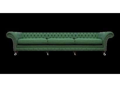 Chesterfield Dunkelgrüne Couch Moderner Polster 3-Sitzer Luxus Möbel