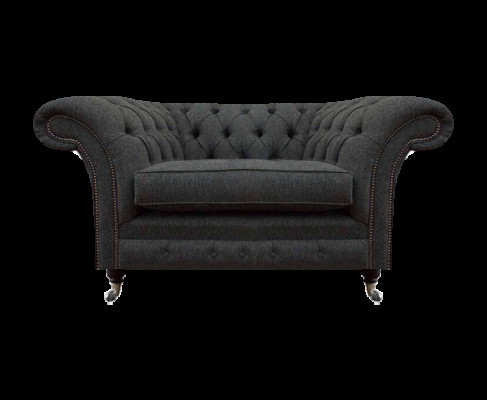 Luxus Chesterfield Sessel Wohnzimmer 1-Sitzer Stoff Wohnzimmer Möbel
