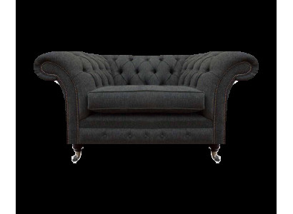 Luxus Chesterfield Sessel Wohnzimmer 1-Sitzer Stoff Wohnzimmer Möbel