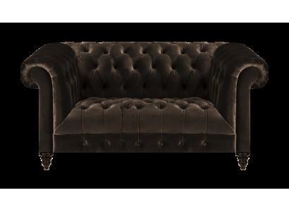 Chesterfield Exklusive Braune Couch Moderner Zweisitzer Polster Möbel