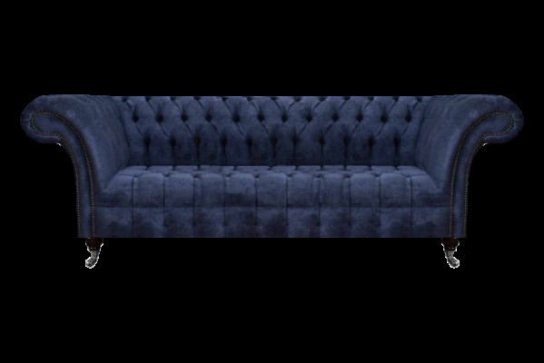 Dunkelblaues Chesterfield Sofa Sitzmöbel Polstercouchen Textil Möbel