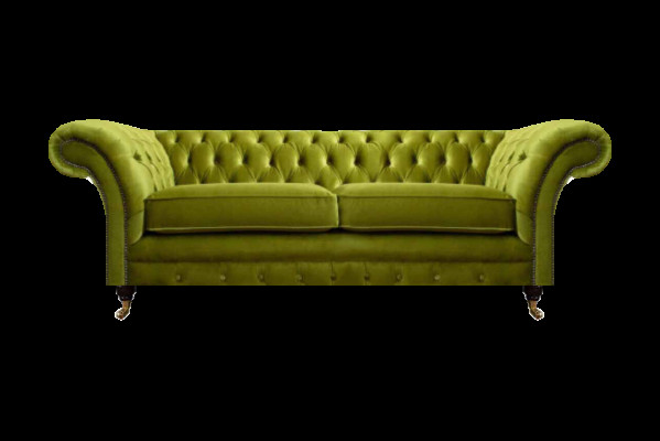 Wohnzimmer Olivengrüner Chesterfield Zweisitzer Polstersofas Edle Couch