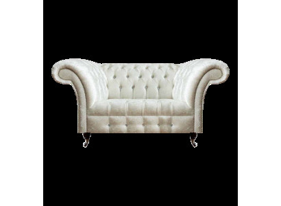 Chesterfield Wohnzimmer Couch Designer Weißes Zweisitzer Sofa Sitzmöbel