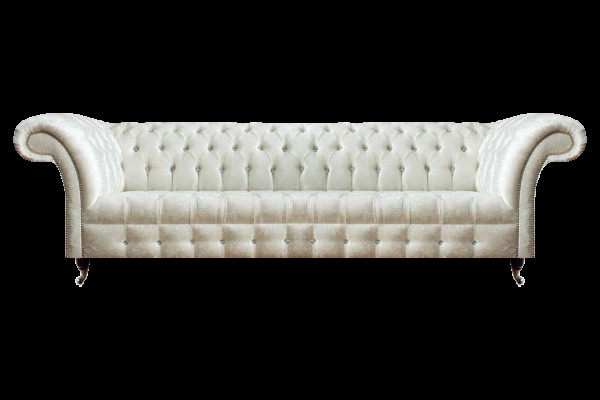 Weiße Chesterfield Sitzcouch Moderner Viersitzer Luxuriöse Sitzmöbel