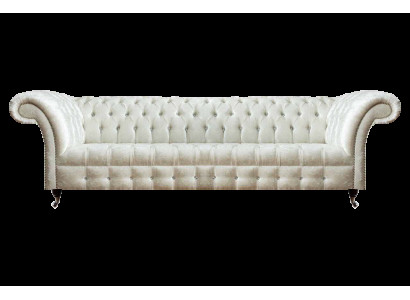 Weiße Chesterfield Sitzcouch Moderner Viersitzer Luxuriöse Sitzmöbel