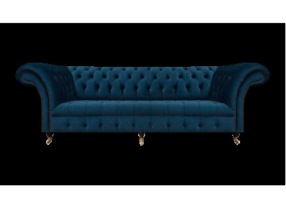 Chesterfield Designer Möbel Dunkelblaue Couch Designer Edle Textilsofas