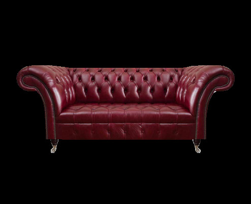 Wohnzimmer Roter Leder Chesterfield Zweisitzer Polstercouchen Edle Möbel