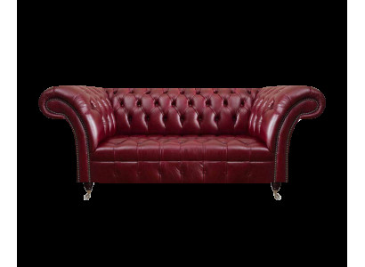 Wohnzimmer Roter Leder Chesterfield Zweisitzer Polstercouchen Edle Möbel