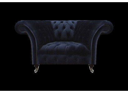 Wohnzimmer Blauer Chesterfield Sessel Designer Polstersitzer Lehnsessel
