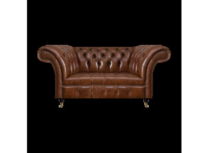 Ledercouch Chesterfield Braunes Sofa Wohnzimmer Designer Ledermöbel