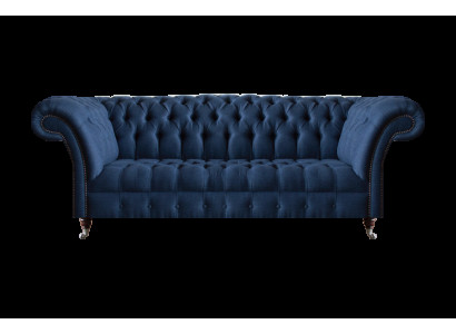 Wohnzimmer Chesterfield Sofas Blaue Textilcouch Designer Polstersofas