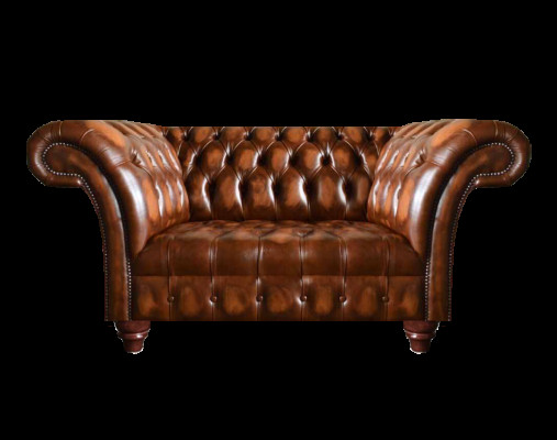 Edler Chesterfield Brauner Leder Dreisitzer Wohnzimmer Sitzcouchen Neu