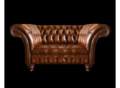 Edler Chesterfield Brauner Leder Dreisitzer Wohnzimmer Sitzcouchen Neu