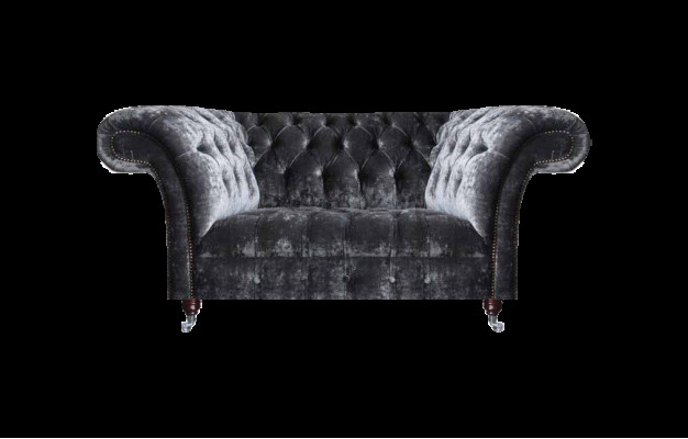 Chesterfield Samtsofa Designer Zweisitzer Textilcouchen Polstersofas