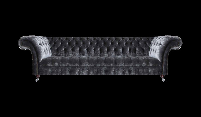 Luxuriöser Chesterfield Viersitzer Designer Einrichtungs Textil Sofa