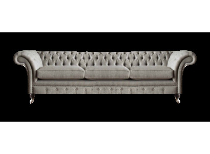 Chesterfield Grauer Dreisitzer Wohnzimmer Polstersofas Designer Couchen