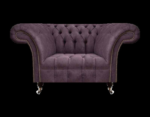 Eleganter Chesterfield Lila Einsitzer Wohnzimmer Sitzmöbel Edler Sessel