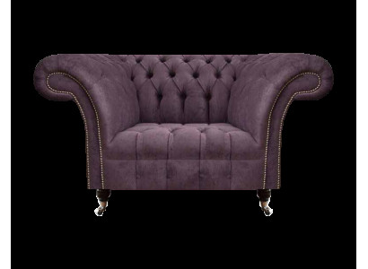 Eleganter Chesterfield Lila Einsitzer Wohnzimmer Sitzmöbel Edler Sessel
