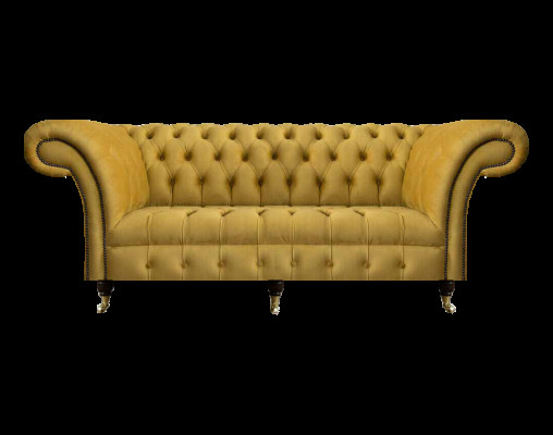 Chesterfield Luxus Möbel Dreisitzer Sofa Couch Textil Polstersofa  Wohnzimmer