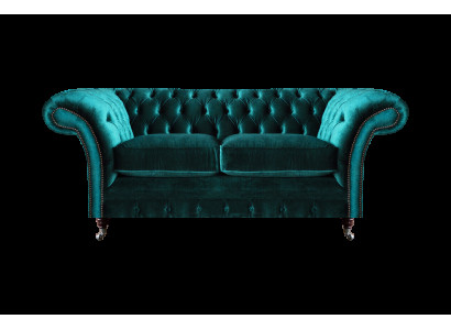 Grün Zweisitzer Sofa Couch Wohnzimmer Luxus Designer Textil Möbel