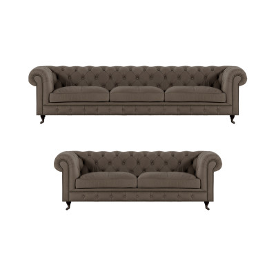 Moderne Chesterfield Polstergarnitur Edle Möbel Sitzcouchen 2tlg Set