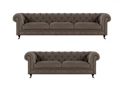 Moderne Chesterfield Polstergarnitur Edle Möbel Sitzcouchen 2tlg Set