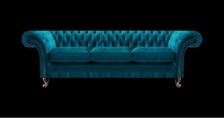 Wohnzimmer Luxus Dreisitzer Sofa Couch Chesterfield Stoff Polstersofa