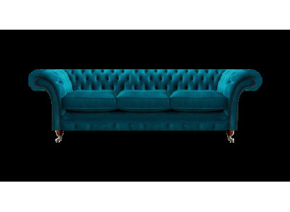 Wohnzimmer Luxus Dreisitzer Sofa Couch Chesterfield Stoff Polstersofa