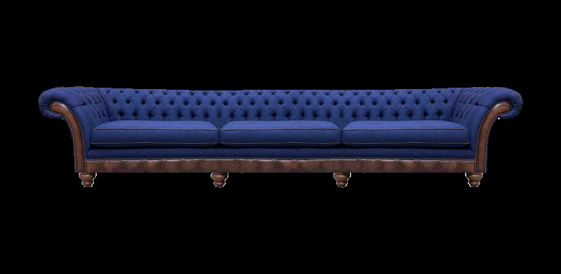 Chesterfield Luxuriöses Dreisitzer Sofa Moderne Couch Stoffsofas Möbel