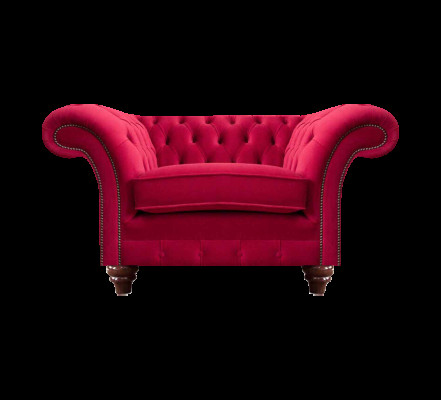 Roter Chesterfield Wohnzimmer Sessel Designer Stoffsessel Lehnsessel