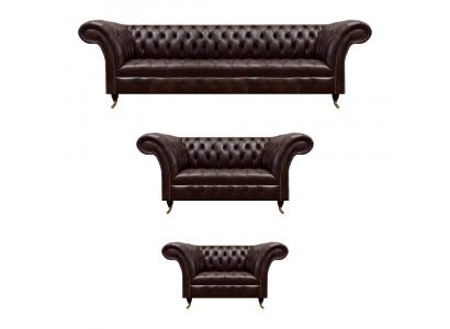 Braune Chesterfield Ledercouchen Designer Dreisitzer Viersitzer Sessel