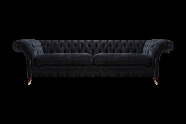Luxuriöser Chesterfield Polster Zweisitzer Designer Stoffcouchen Möbel