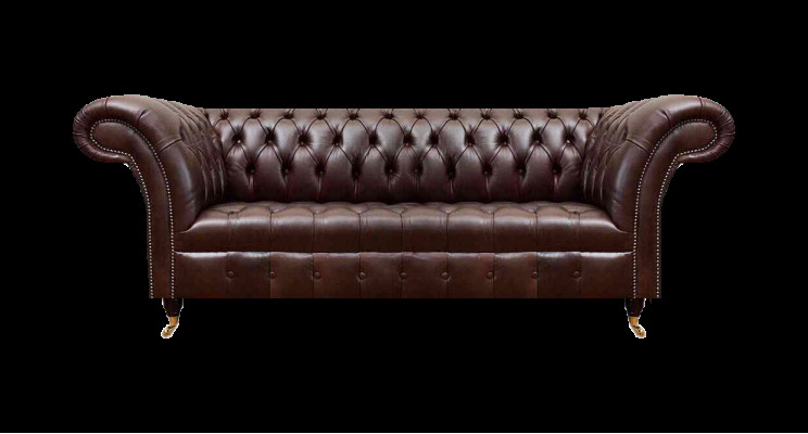 Braune Chesterfield Kunstleder Couch Designer Sitzsofa Wohnzimmer Möbel
