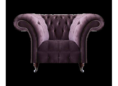 Luxuriöser Chesterfield Lila Sessel Wohnzimmer Einsitzer Moderne Möbel